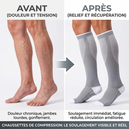 Bas de contention Flexéo | Chaussettes de contention 20-30 mmHg, homme et femme