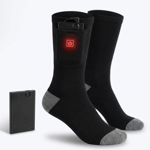 Chaussettes Chauffantes Cozyfeet | Chaussettes thermiques électriques rechargeables avec boîtier batterie