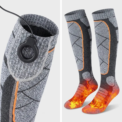 Chaussettes Chauffantes Cozyfeet | Chaussettes thermiques électriques rechargeables, 3 niveaux de chaleur