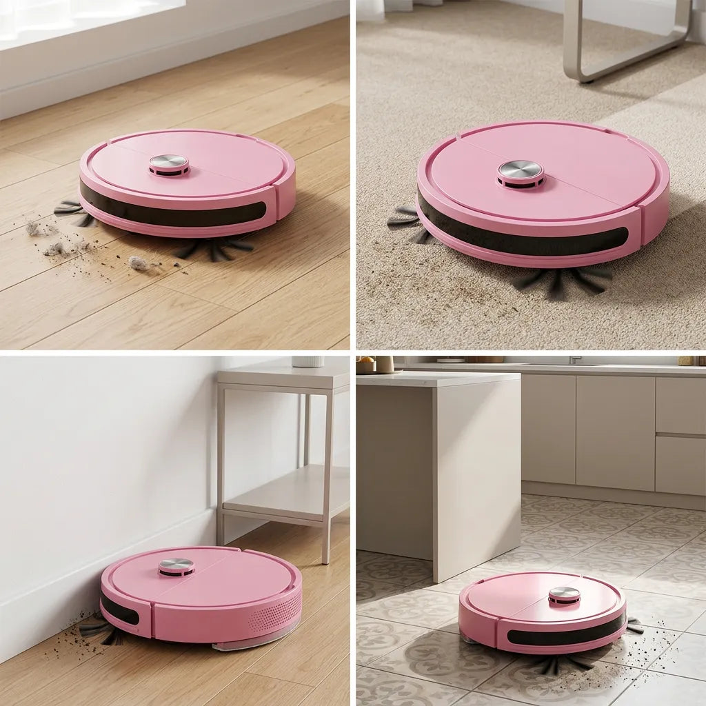 Mini Robot Aspirateur Laveur 3-en-1 | Aspirateur laveur compact automatique pour maison et voiture