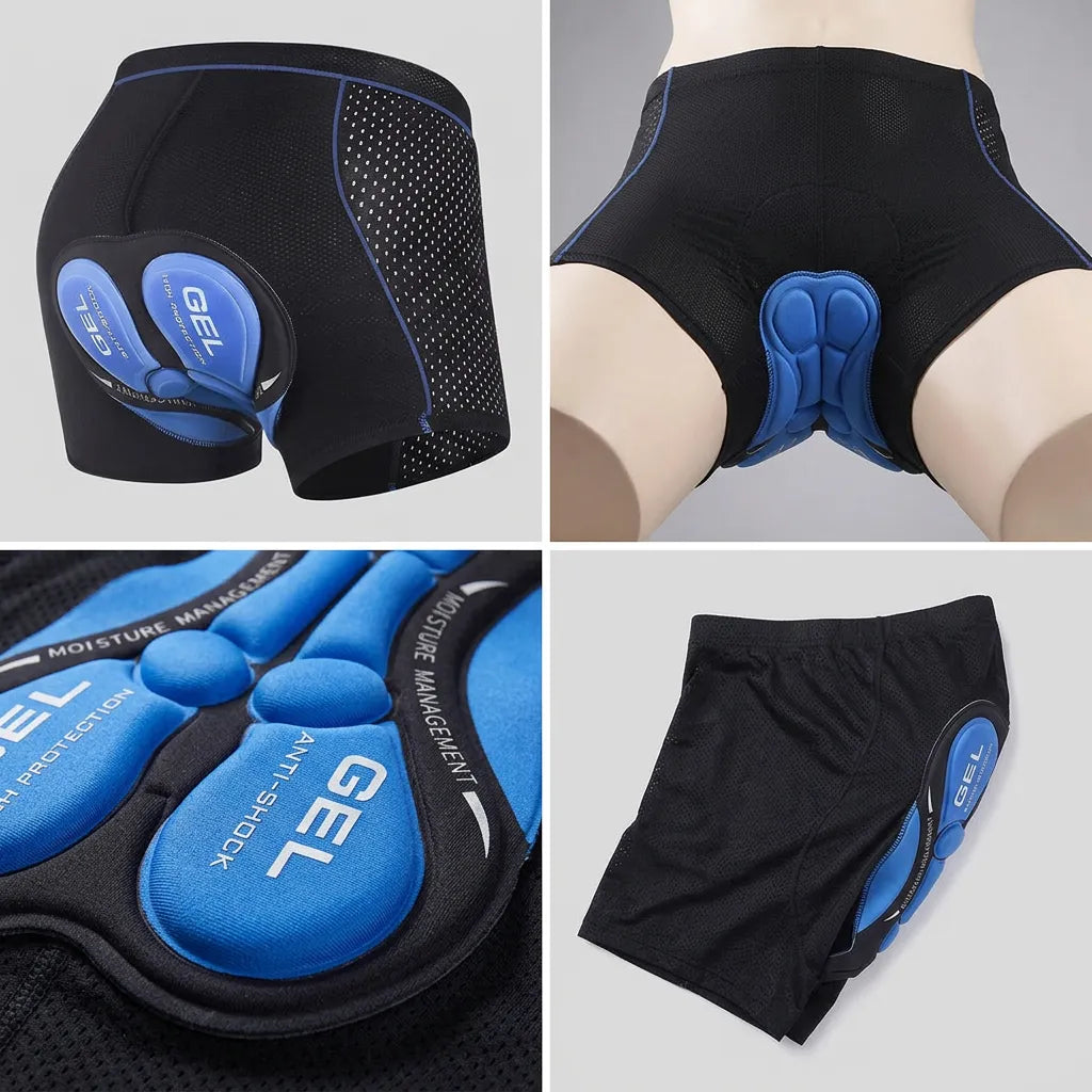 RideComfort | Sous-Short de Cyclisme Rembourré Gel Respirant Unisexe