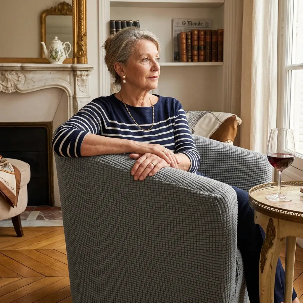 Housse de Fauteuil Velino | Housse pour fauteuil crapaud extensible antidérapante