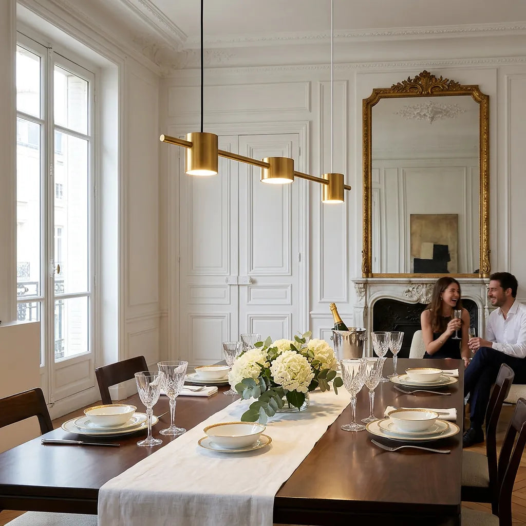 Aurion | Suspension Linéaire Architecturale à Spots LED Intégrés