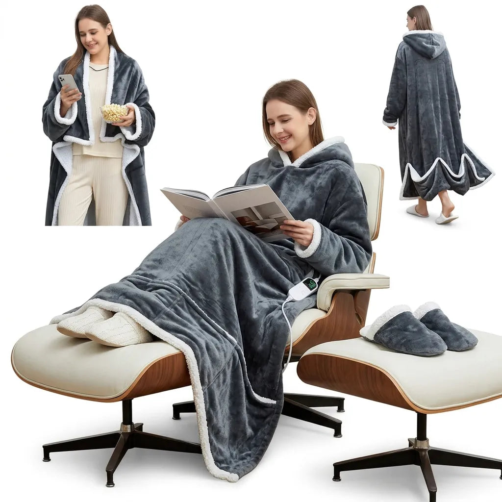 Couverture Chauffante Cocoona | Plaid chauffant à porter, température constante et arrêt automatique, 127 × 177 cm