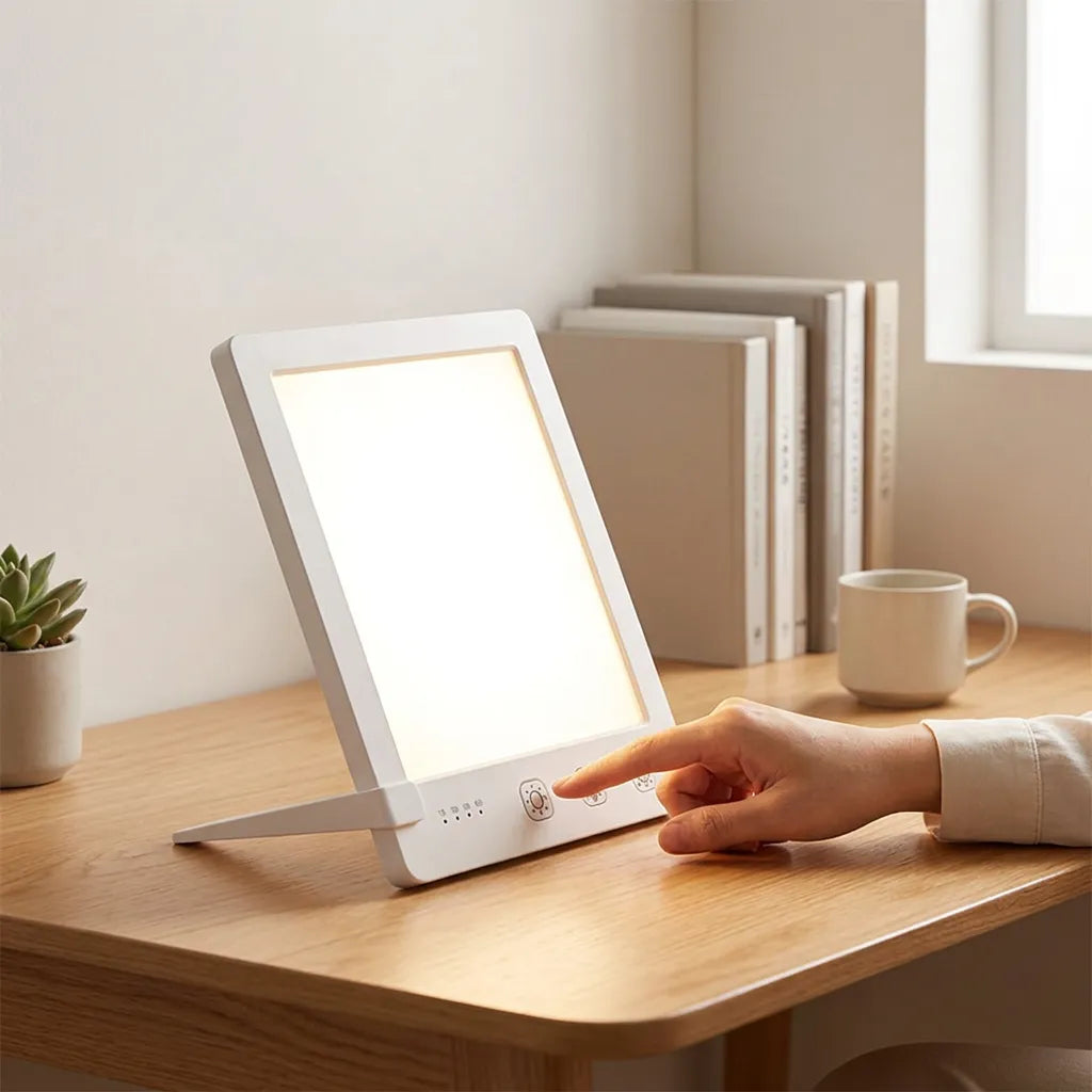 Lampe de Luminothérapie Soléa | Lampe LED 10 000 lux, 3 couleurs de lumière et luminosité réglable