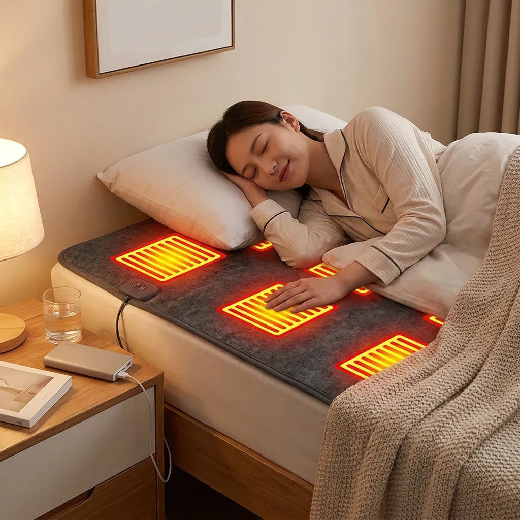 Couverture Chauffante Cocoona USB | Plaid chauffant portable 5V à thermostat 3 niveaux