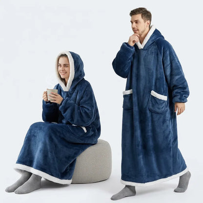 Couverture Sweat Cozya | Plaid polaire à capuche et manches, format géant 180 cm