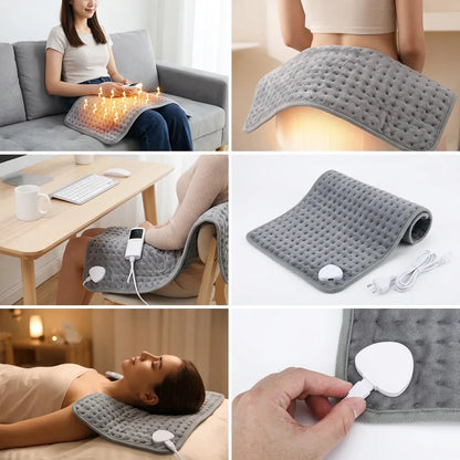 Coussin Chauffant Cocoona | Coussin électrique doux 9 niveaux avec minuterie, 30 × 59 cm