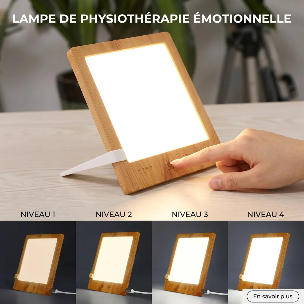 Lampe de Luminothérapie Soléa | Lampe LED 10 000 lux, 3 couleurs de lumière et luminosité réglable