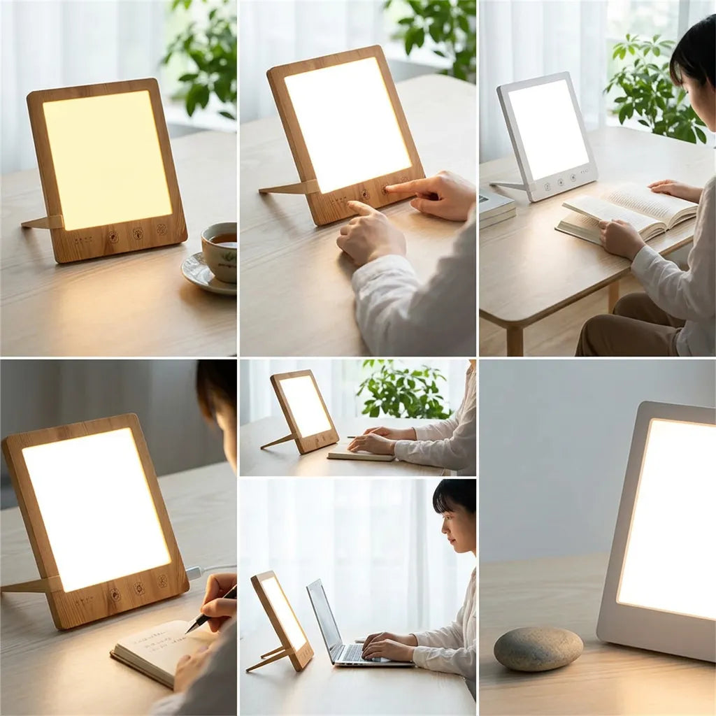 Lampe de Luminothérapie Soléa | Lampe LED 10 000 lux, 3 couleurs de lumière et luminosité réglable