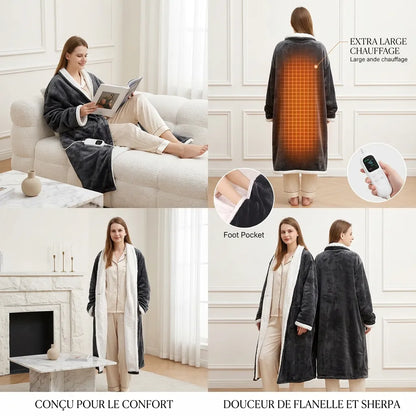 Couverture Chauffante Cocoona | Plaid chauffant à porter, température constante et arrêt automatique, 127 × 177 cm