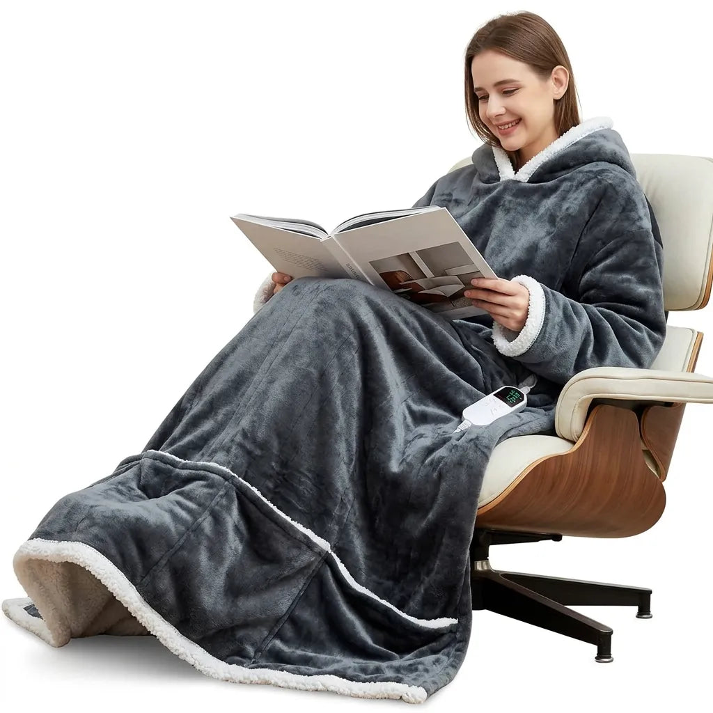 Couverture Chauffante Cocoona | Plaid chauffant à porter, température constante et arrêt automatique, 127 × 177 cm