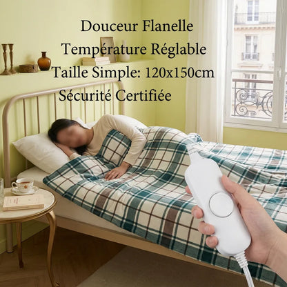 Couverture Chauffante Cocoona | Plaid chauffant de lit épais en peluche à thermostat automatique, 220 V