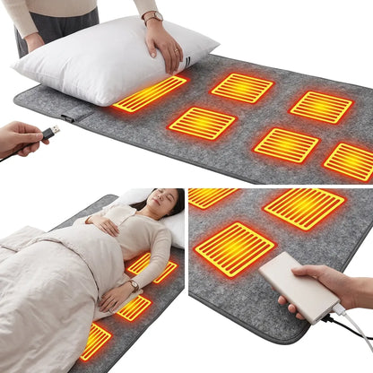 Couverture Chauffante Cocoona USB | Plaid chauffant portable 5V à thermostat 3 niveaux