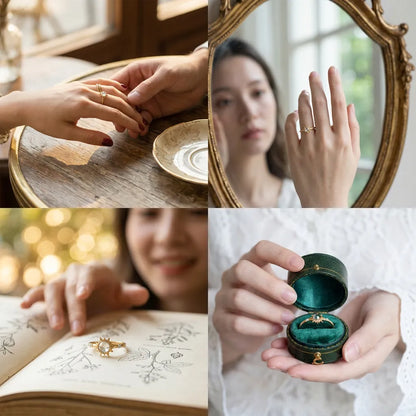 Bague Soleil | Bague femme fine en quartz clair et argent, taille ajustable