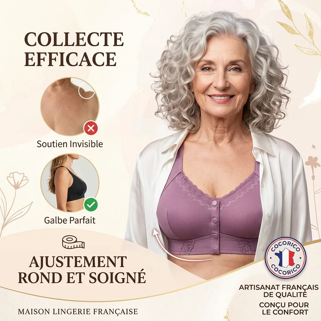 ConfortDoux — Soutien-gorge sans armatures fermeture frontale coton