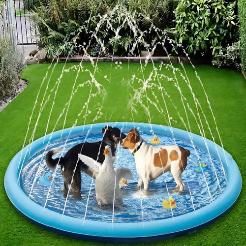 Piscine pour Chien SplashPaws | Tapis aquatique avec jets d’eau rafraîchissants