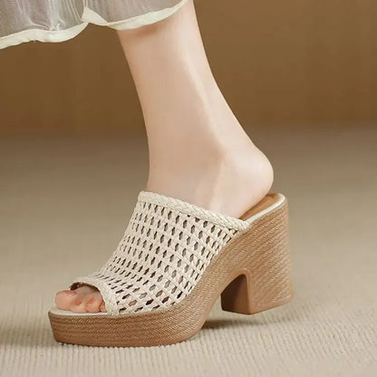 LUXE PLATFORM™ – Sandales Plateforme Femme Élégance & Hauteur Confort