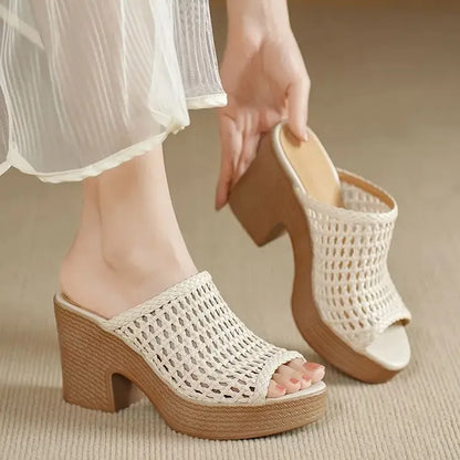 LUXE PLATFORM™ – Sandales Plateforme Femme Élégance & Hauteur Confort