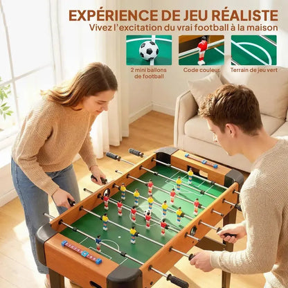 Table de Baby-Foot Kickara | Baby-foot compact 92 cm à marqueurs manuels et poignées antidérapantes