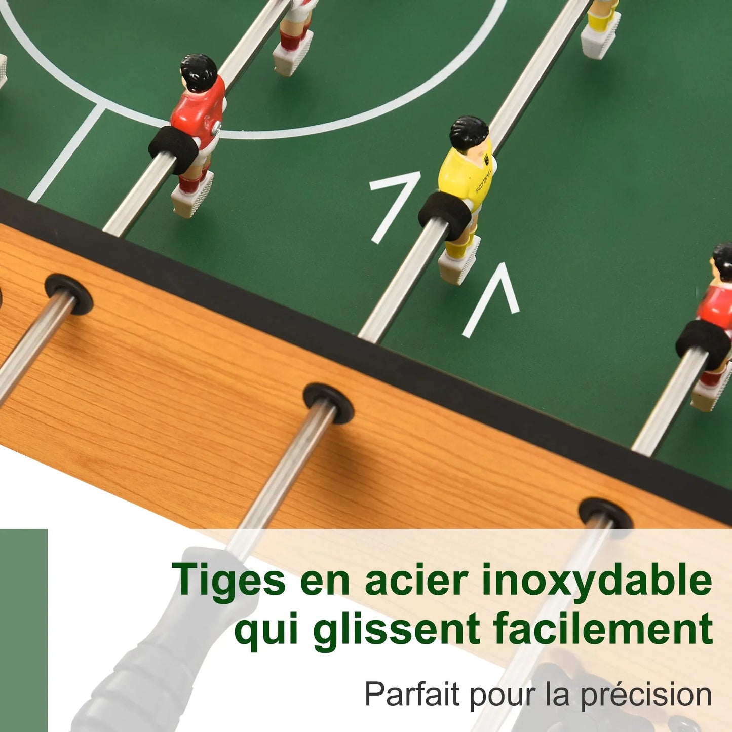 Table de Baby-Foot HOMCOM | Baby-foot pliable 98 cm effet bois et noir