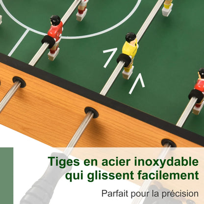 Table de Baby-Foot HOMCOM | Baby-foot pliable 98 cm effet bois et noir