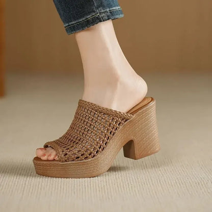 LUXE PLATFORM™ – Sandales Plateforme Femme Élégance & Hauteur Confort