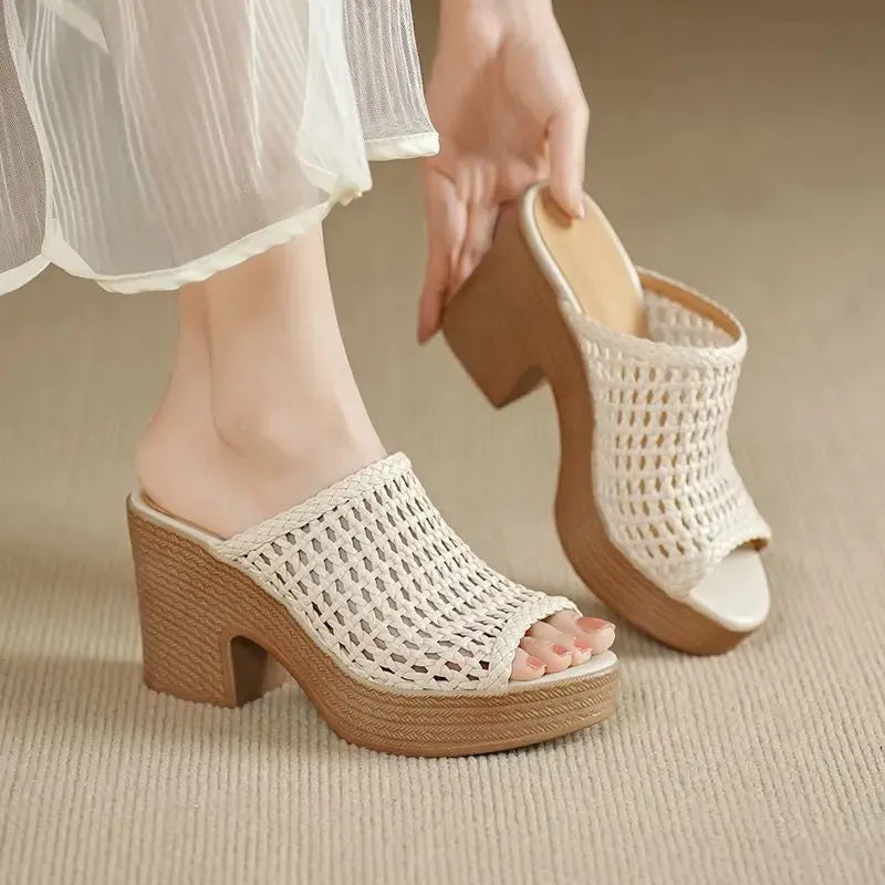 LUXE PLATFORM™ – Sandales Plateforme Femme Élégance & Hauteur Confort