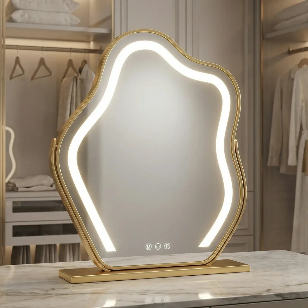 Luvia™ Élégance | Miroir LED Coiffeuse - miroir à maquillage coiffeuse