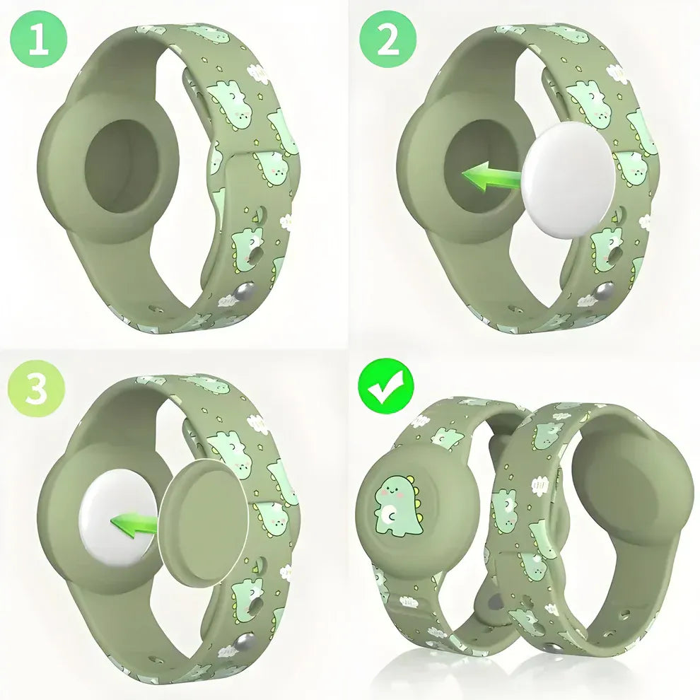 KidTrack | Bracelet Traceur GPS Enfant Compatible AirTag Sans Abonnement