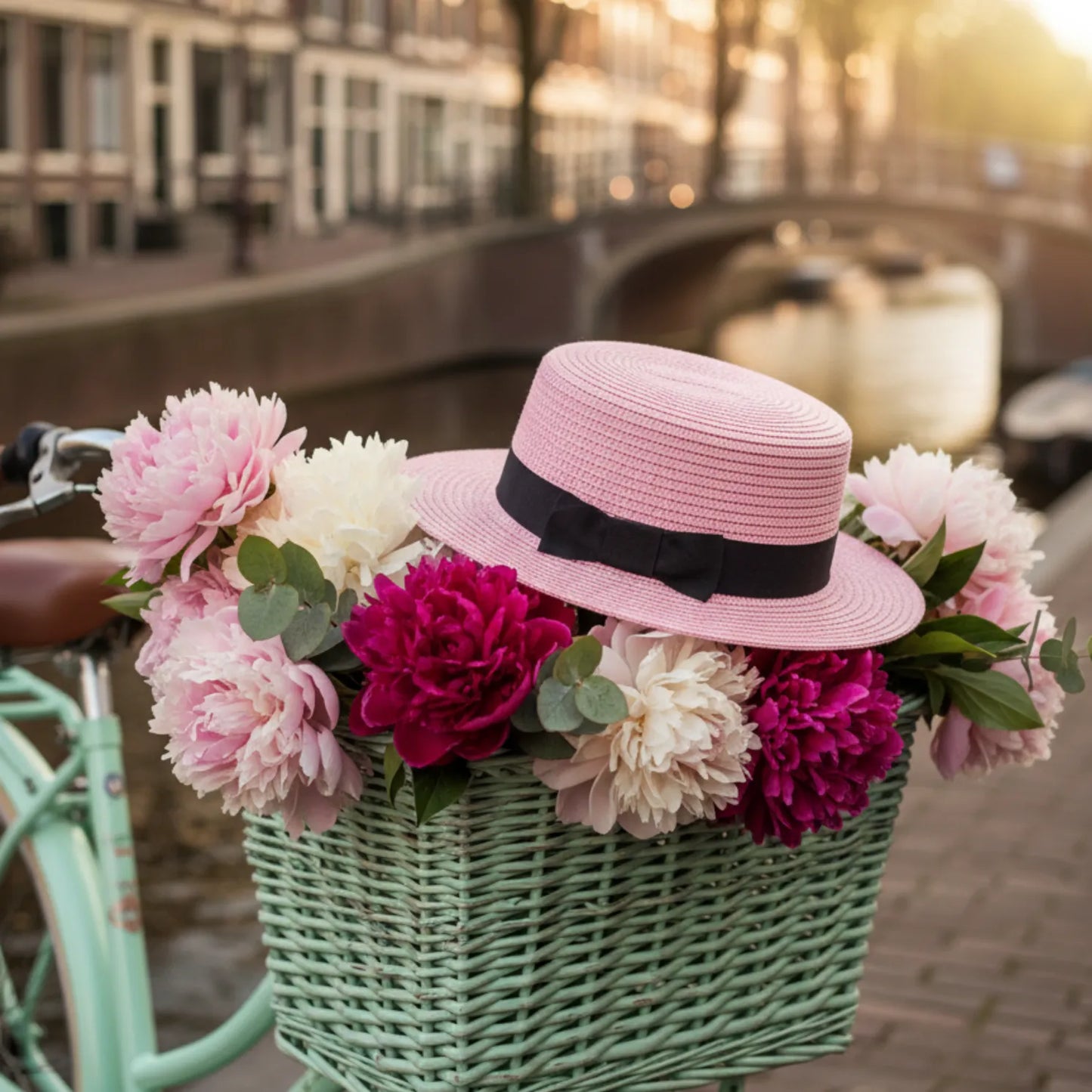 Charme Estival – Chapeau paille femme à bord large avec nœud
