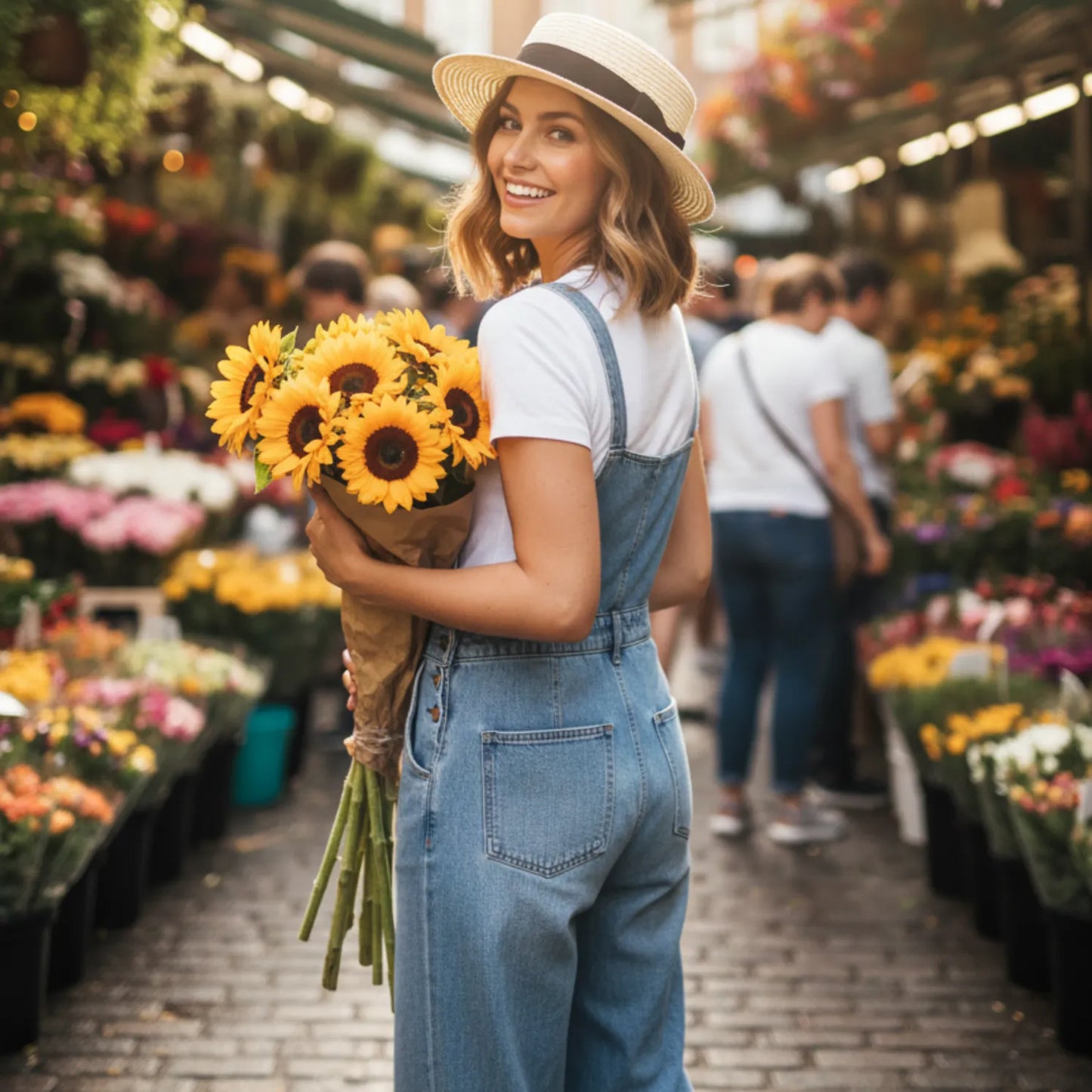 Charme Estival – Chapeau paille femme à bord large avec nœud
