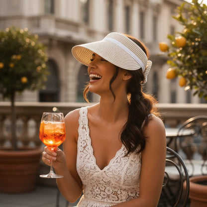 Pratique Nomade – Visière chapeau paille femme pliable