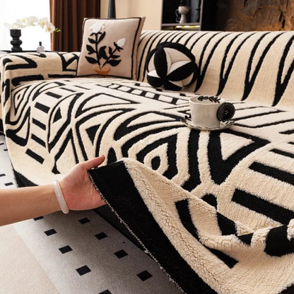 Housse de Canapé Bohéa | Jeté bohème tissé à motif géométrique