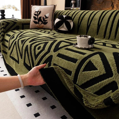Housse de Canapé Bohéa | Jeté bohème tissé à motif géométrique