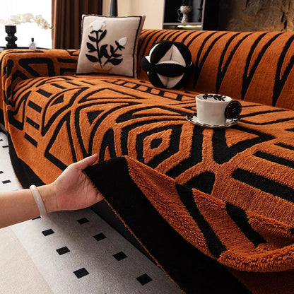 Housse de Canapé Bohéa | Jeté bohème tissé à motif géométrique